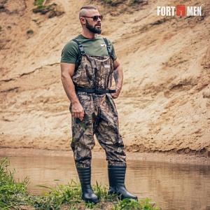 FORTMEN СТАВР Полукомбинезон рыбацкий камуфлированный