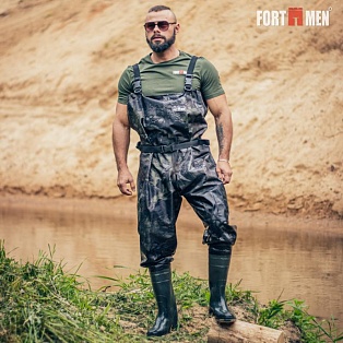FORTMEN СТАВР Полукомбинезон рыбацкий камуфлированный